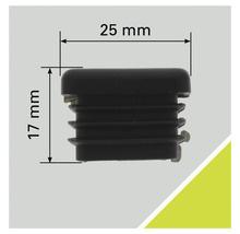 Skyddskåpa av plast, 25 x 17 millimeter