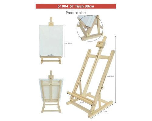 Bordsstaffli av trä, lämpligt för dukar upp till maximalt 44 x 60 cm, maximal höjd 80 cm