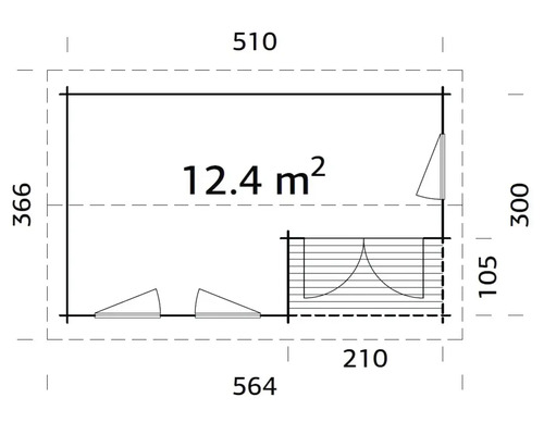 Planritning med dimensioner och areaangivelse
