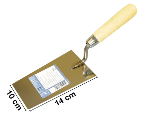 Putslev med trähandtag och måtten 14 cm gånger 10 cm