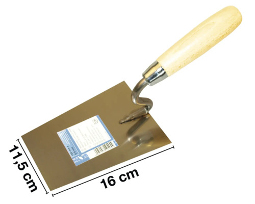Putslev med trähandtag och en storlek på 11,5 x 16 cm.