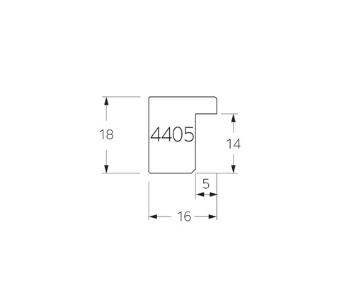 Mått på profil 4405 i millimeter