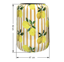 Dekorativ blomvas med citronmönster, höjd 62 cm, diameter 47 cm