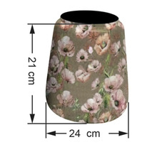 Blomkruka med blommönster, höjd 21 cm, diameter 24 cm