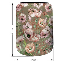 Dekorativ vas med blomstermönster, höjd 62 cm, diameter 47 cm
