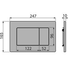 Teknisk ritning av en tryckplatta med dimensioner