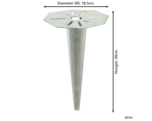 Jordankare av metall, 30 centimeter hög och 18,5 centimeter i diameter