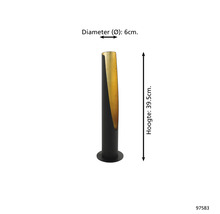 Dekorativ trädgårdslampa, höjd 39,5 cm, diameter 6 cm