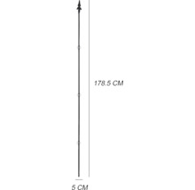 Metallstaketstolpe med en längd på 178,5 cm