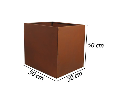 Fyrkantig blomlåda, 50x50x50 cm, för utomhusbruk