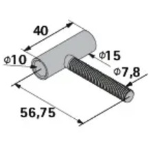 Teknisk ritning av en bult med mått
