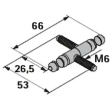 Teknisk ritning av en M6-kontakt med mått