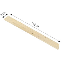 Träbräda som mäter 110 gånger 9 centimeter