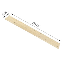 Trälatta med måtten 174 cm längd och 9 cm bredd