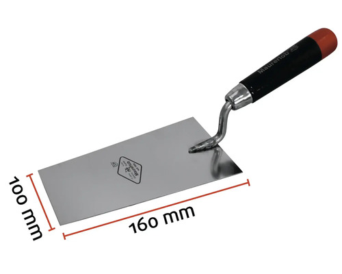 Murarslev med en längd på 160 mm och en bredd på 100 mm.