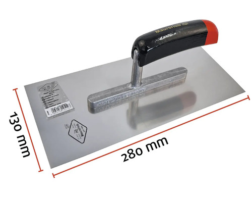 Glättare med måtten 280 mm x 130 mm