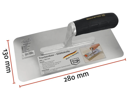 Murarlob Glättespackel för gipsskivor, 280 x 130 millimeter