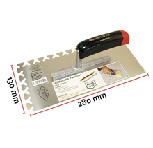 Glättare Papillon med tandning, mått 280 x 130 millimeter