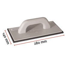 Kakeltvättbräda med en storlek på 280 x 140 millimeter.