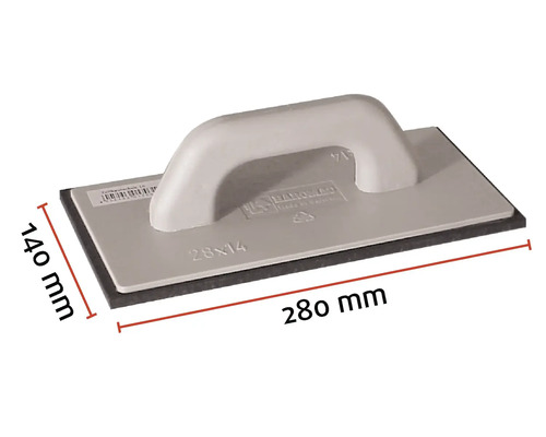 Kakeltvättbräda med en storlek på 280 x 140 millimeter.