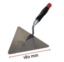 Murarslev med trekantigt blad och 180 millimeters kantlängd
