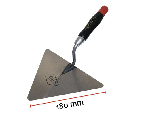 Murarslev med trekantigt blad och 180 millimeters kantlängd