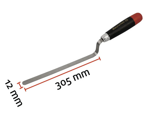 Fogskrapa med en längd på 305 millimeter och en bredd på 12 millimeter.