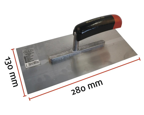 Murare murslev från Maurer med en bladlängd på 280 millimeter och en bladbredd på 130 millimeter.