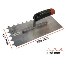 Tandspackel med en längd på 280 millimeter och en bredd på 130 millimeter.