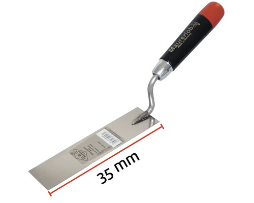 Murarslev med 35 mm bladbredd och plasthandtag