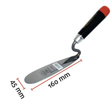 Murarslev med en bladlängd på 160 mm och en bladbredd på 45 mm.
