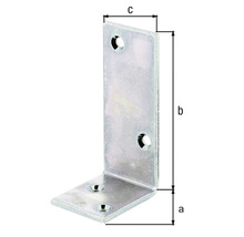 Vinkelbeslag med måttangivelser