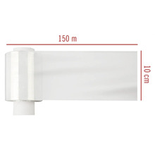 Rulle transparent film, 150 meter lång och 10 centimeter bred