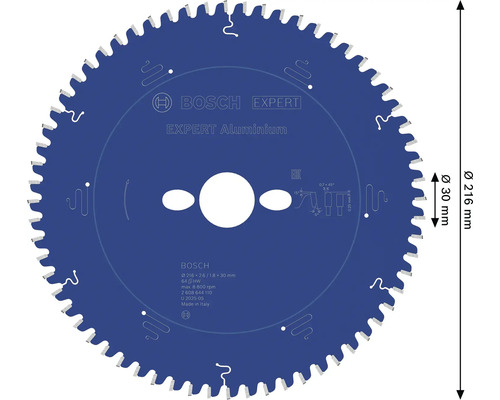 Bosch Expert Aluminium cirkelsågblad, 216 millimeter diameter