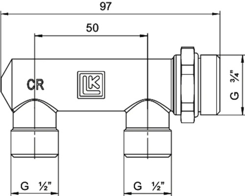 Teknisk ritning av en sanitärprodukt med dimensioner