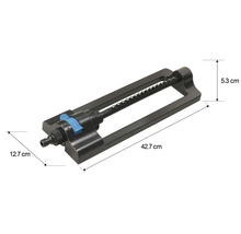 Oscillerande vattenspridare med en längd på 42,7 cm för trädgårdsbevattning