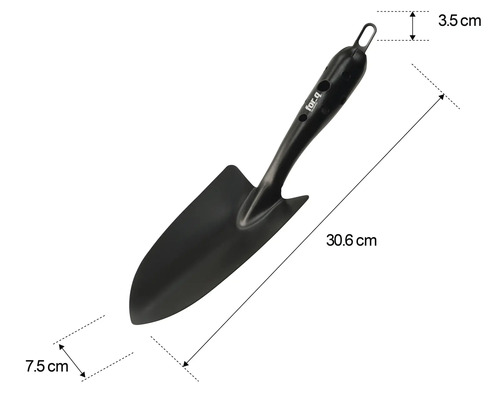 Trädgårdsspade i metall, 30,6 cm lång