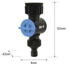 For Q Logo Vattenkran med dimensioner