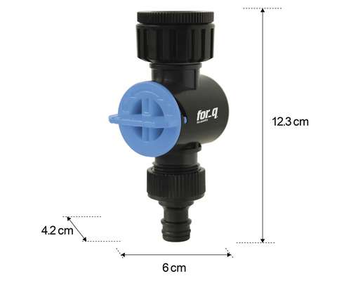 For Q Logo Vattenkran med dimensioner