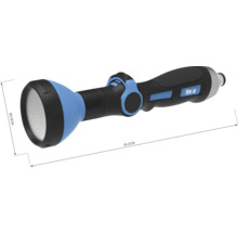 Trädgårdsspruta med en längd på 24,2 cm och en diameter på 5,9 cm