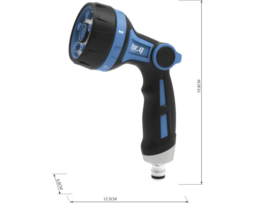Trädgårdsspruta med olika stråltyper för bevattning