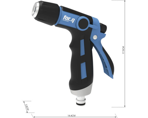 Trädgårdsspruta med måtten 17,9 cm hög och 14,4 cm bred