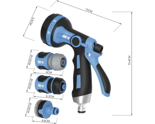 For Q sprutpistol med mått