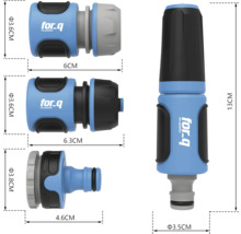 for_q Trädgårdsslangkopplingsset med dimensioner