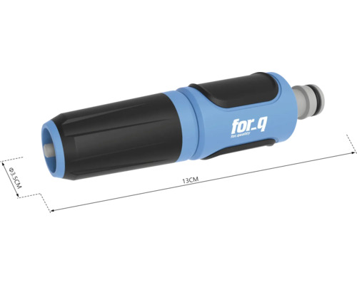 Trädgårdsspruta från for_q, 13 centimeter lång, munstyckets diameter 3,5 centimeter