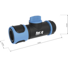 Trädgårdsslangens avstängningsventil med en längd på 12 centimeter
