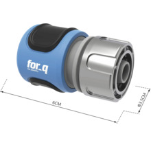 For_q logotyp Slangkoppling med 3,5 cm diameter och 6 cm längd