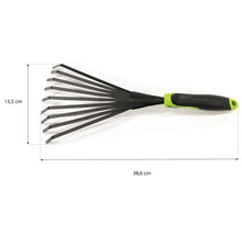 Lövraka i metall, 38,6 cm lång och 15,5 cm bred