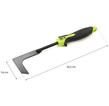 Ogräsjärn med en längd på 30,2 cm och en bredd på 7,6 cm.