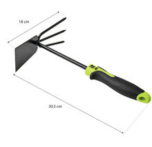 Trädgårdshacka med tre pinnar och en bredd på 18 cm och en längd på 30,5 cm